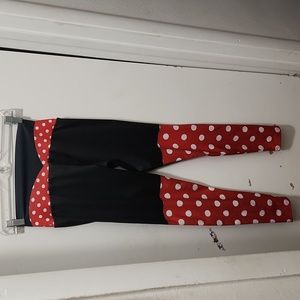 Rainbow rules Minnie Mouse Rock The Dots Leggings EUC